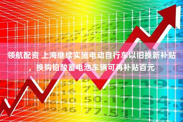 领航配资 上海继续实施电动自行车以旧换新补贴，换购铅酸蓄电池车辆可再补贴百元