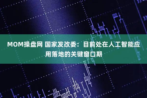 MOM操盘网 国家发改委：目前处在人工智能应用落地的关键窗口期
